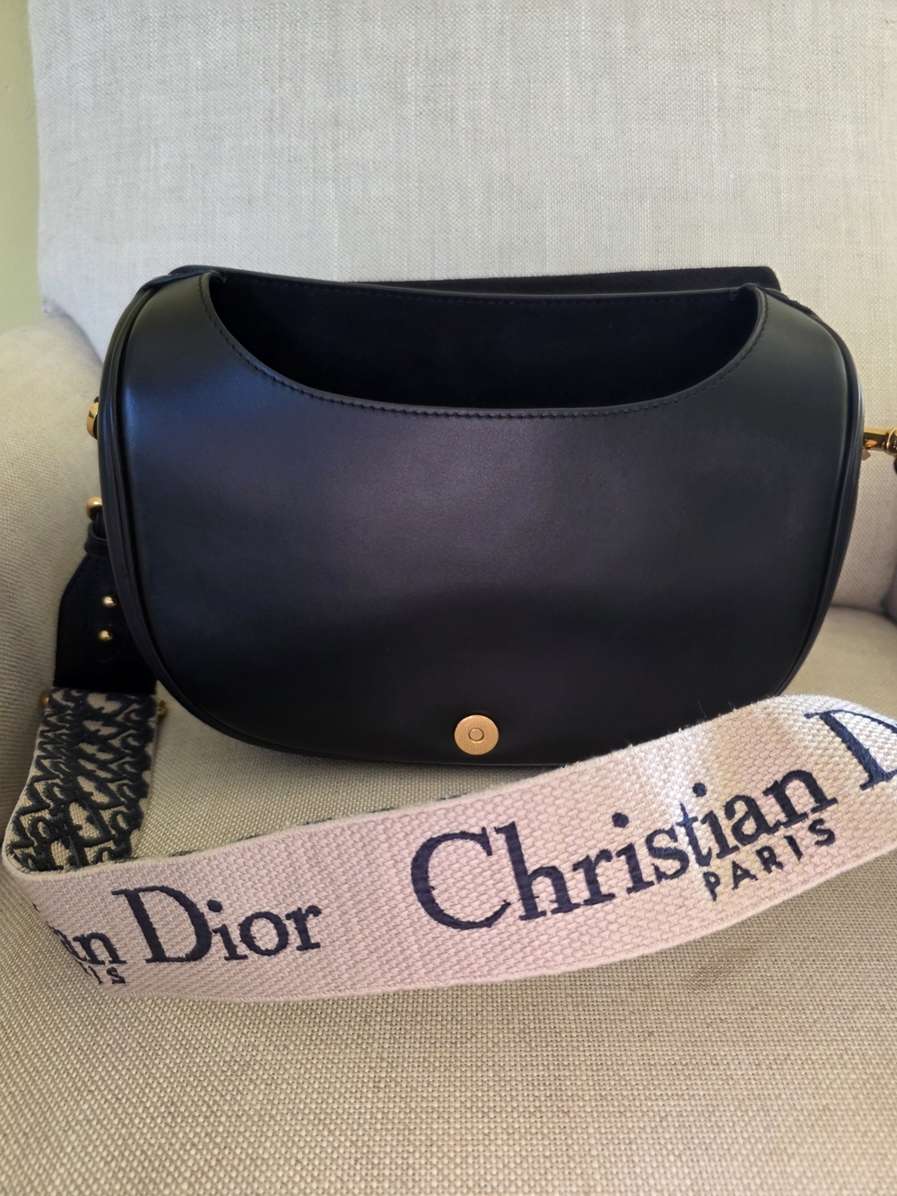 Dior Black CD Bobby Bag with Signature Strap - Picture 2 of 9